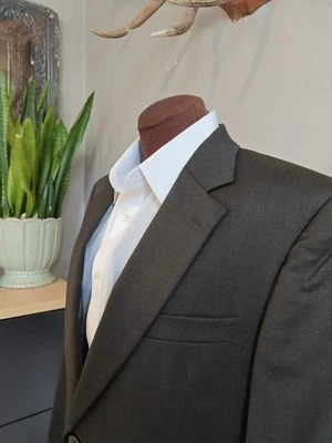 🇺🇲 Blazer Abrigo Deportivo Jos A Bank Para Hombres 40R Dos Botones Lana Marrón Oscuro Foto 1 de 4