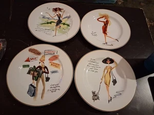 Set of Four SAKURA Fashion Plates GLAMOUR GIRLS Diva Dishes Sassy Ladies - Picture 1 of 9
