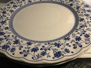 Blossom Time Chatham Nikko Japan 10 3/4" Lot 5 Dinner Plates Excellent Blue - Picture 1 of 10