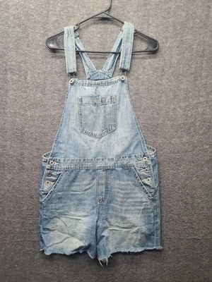 Shortalls Lucky Brand Feminino Corte M Ajuste Relaxado Desgastado Retrô Casual - Imagem 1 de 4