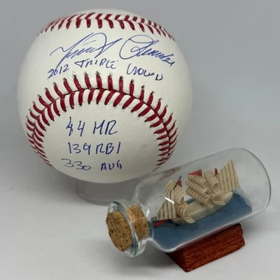 Miguel Cabrera signed Rawlings OML Baseball JSA COA Inscribed Triple Crown A3901 - Image 1 of 3