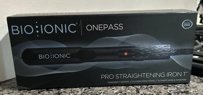 READ**** NON WORKING **** Bio Ionic OnePass Styling Flat Iron - 1" - Black - Image 1 of 4