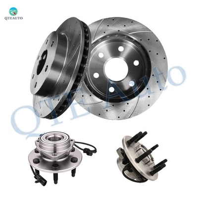 4 rotores de freno delanteros perforados de 305 mm - buje de rueda para Cadillac Escalade ESV 2003-2006 Foto 1 de 4
