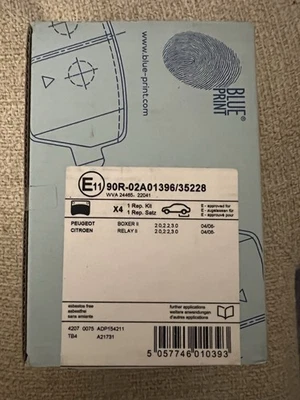 Blue Print ADP154211 Brake Pad Set for Citroen Relay/ Peugeot boxer  - Image 1 of 2
