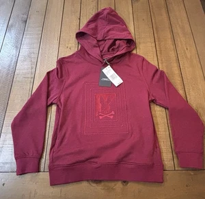 Psycho Bunny Hoodie Kids Youth Small 7/8 Maroon Hoodie NWT - Picture 1 of 8