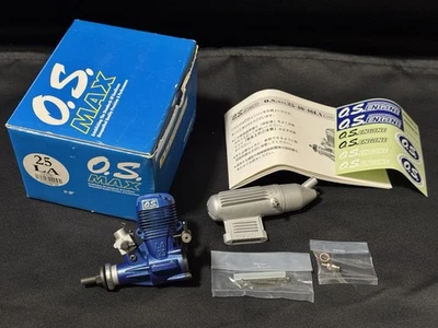 O.S. Engine 25LA (Blue) with muffler Airplane Engine New in Box  Made in Japan - Image 1 of 4
