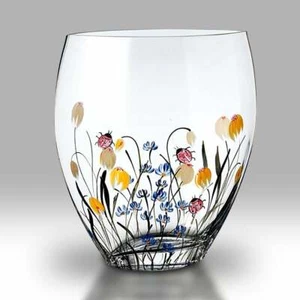 Nobile Glaswaren Marienkäfer Garten geschwungene Vase 21 cm 2205-21 - Bild 1 von 1