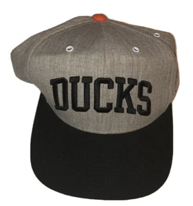 Anaheim Ducks Mitchell & Ness Gris Lana y Acrílico Logo Snapback Sombrero NHL NUEVO SIN ETIQUETAS - Imagen 1 de 3