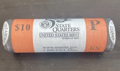 2005-P Kansas State Quarter, $10 U.S. Mint Wrapped Roll - Image 1 of 3