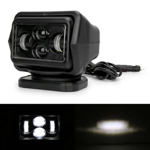7" 60W LED Search Light Rotating Remote Control Driving Spot Lamps Fit Truck Car - Picture 1 of 6