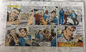MARVEL SPIDER-MAN ORIGINAL NEWPAPER COMIC PRODUCTION ART COA STAN LEE COA - Picture 1 of 3