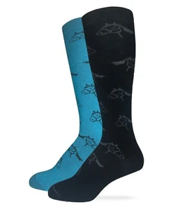 Wrangler Ladies Horse Pattern Knee High Boot Socks 2 Pair Pack - Picture 1 of 6