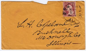 #26A-3 Cents 1857, 5L11i, retouched "CHICAGO MAR 21 1858 ILL" to Bushnell ILL - Picture 1 of 2