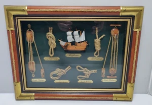 Heritage Mint Mayflower Ship Nautical Knots Shadow Box Display 16×12 Wall Decor - Picture 1 of 7