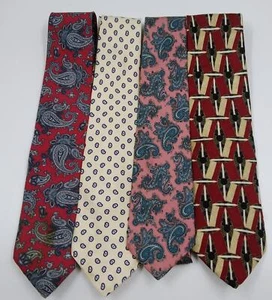 VTG Paisley/Mickey Inc(1) Mens Ties MultiColor Lot of 4 Material Varies Preowned - Picture 1 of 2