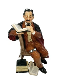 Royal Doulton Professor Figurine Retired Vintage Teacher Reading A Book - Picture 1 of 8