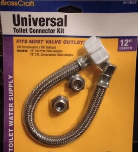 BrassCraft Universal Toilet Connector Kit 3/8” Compression 12” Length - Picture 1 of 1