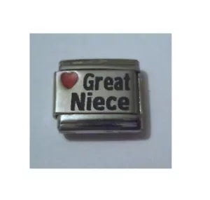 9mm Italian Charm L47 Love Heart Great Niece Fits Classic Size Bracelet - Picture 1 of 1