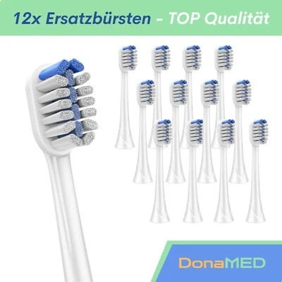 DONAMED 12x Ersatzbürsten für Philips Sonicare Aufsteckbürsten - alle Sonicare Modelle X