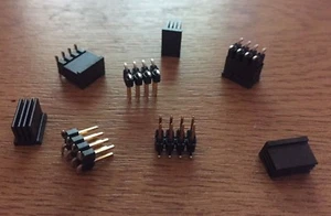 Testata doppia fila 8 vie 2,54 mm montaggio superficiale oro 5 pezzi per ordine Z2065 - Foto 1 di 1
