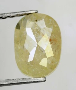 0.75CT Natural Diamante Suelto,Ovalado Diamante,Diamante Amarillo,Rústico - Imagen 1 de 8