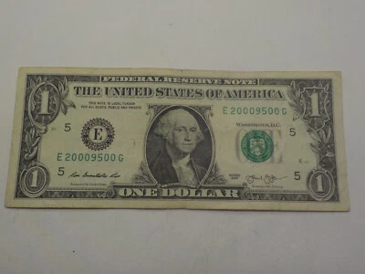 2000 SEP 5 OR 2000 MAY 9, 2000/9/5, E 20009500 G Birthday Note 1 $ Dollar Bill - Image 1 of 4