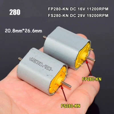 Mini 280 Motor DC 9V 12V 18V 24V High Speed Large Torque Dual 2mm Shaft DIY Toy - Image 1 of 4