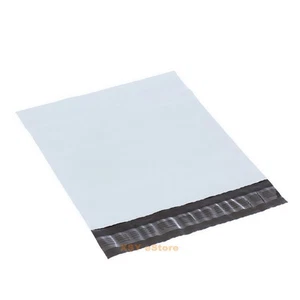 100 White Poly Mailers Shipping Envelopes Mailing Bags 9" x 12"_230 x 305+45mm - Picture 1 of 12