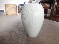 Elegant Classic Oval Lenox Swirl Centennial Vase 8"Tall, USA Green Mark