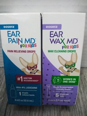 耳痛 MD 疼痛缓解滴剂 儿童 0.42 盎司 & 耳蜡 MD 5 片 (2PK) — 第 1/3 张图片
