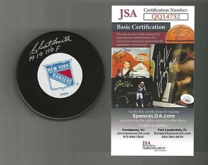 Clint Smith Signed & Inscribed New York Rangers Puck JSA COA - Picture 1 of 1