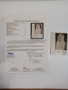 Faisal of Saudi Arabia Signed Paper Cut - JSA -1s # - Picture 1 of 5