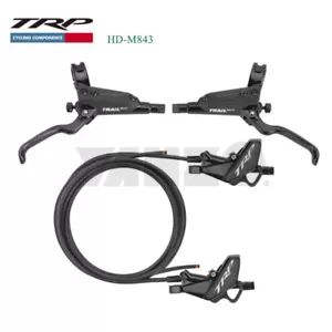 TRP TRAIL EVO HD-M843 4 Piston Hydraulic Disc Brake Set Front Rear Enduro E-Bike - Picture 1 of 5