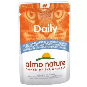 More details for almo nature daily menu cod &amp; shrimp digestible wet cat food *24 x 70g* pouches