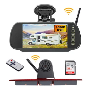 Wireless Mercedes Sprinter Brake Light LED Reverse Camera+7" Record Monitor Kit - Picture 1 of 23
