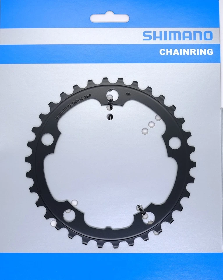 Shimano FC-2350 2x8 speed 34T Chainring 110mm BCD Black - Image 1 of 1