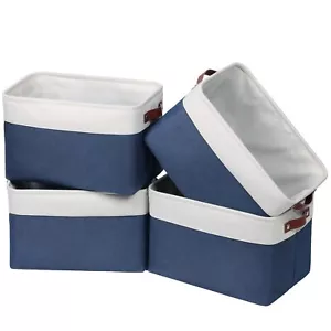 4pc Large Storage Baskets Foldable Fabric Storage Bins For Closet Shelf For Orga - Picture 1 of 7