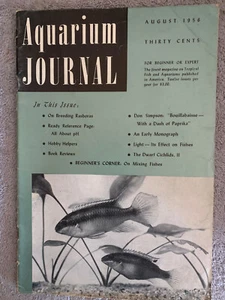 Aquarium Journal Magazine August 1956,Breeding Rasboras,Light,Dwarf Cichlids,etc - Picture 1 of 1