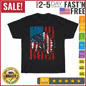 American Indian Roots US Flag Indigenous Native American T Shirt Men Women New - Picture 1 of 9