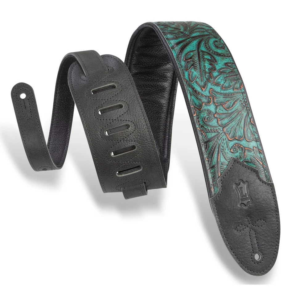 Levys Sundance Line Palm Jade Guitar Strap - M4WP-001