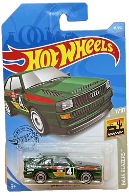 Hot Wheels Audi Quattro Sport - '84 Coche Largo Verde Baja Blazers Diecast Sin Abrir Foto 1 de 4