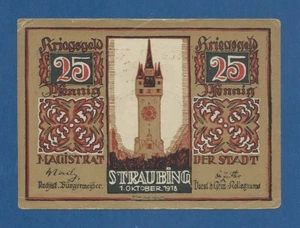 ALEMANIA // GERMANY -- NOTGELD -- STRAUBING -- 25 PFENNIG ( 1921 ) -- XF . - Picture 1 of 2