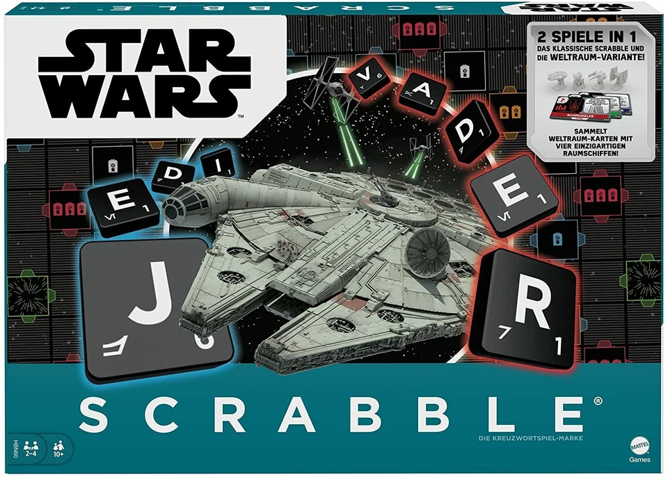 Mattel Games HBN60 - Scrabble Star Wars Brettspiel Familienspiele und Wort ...