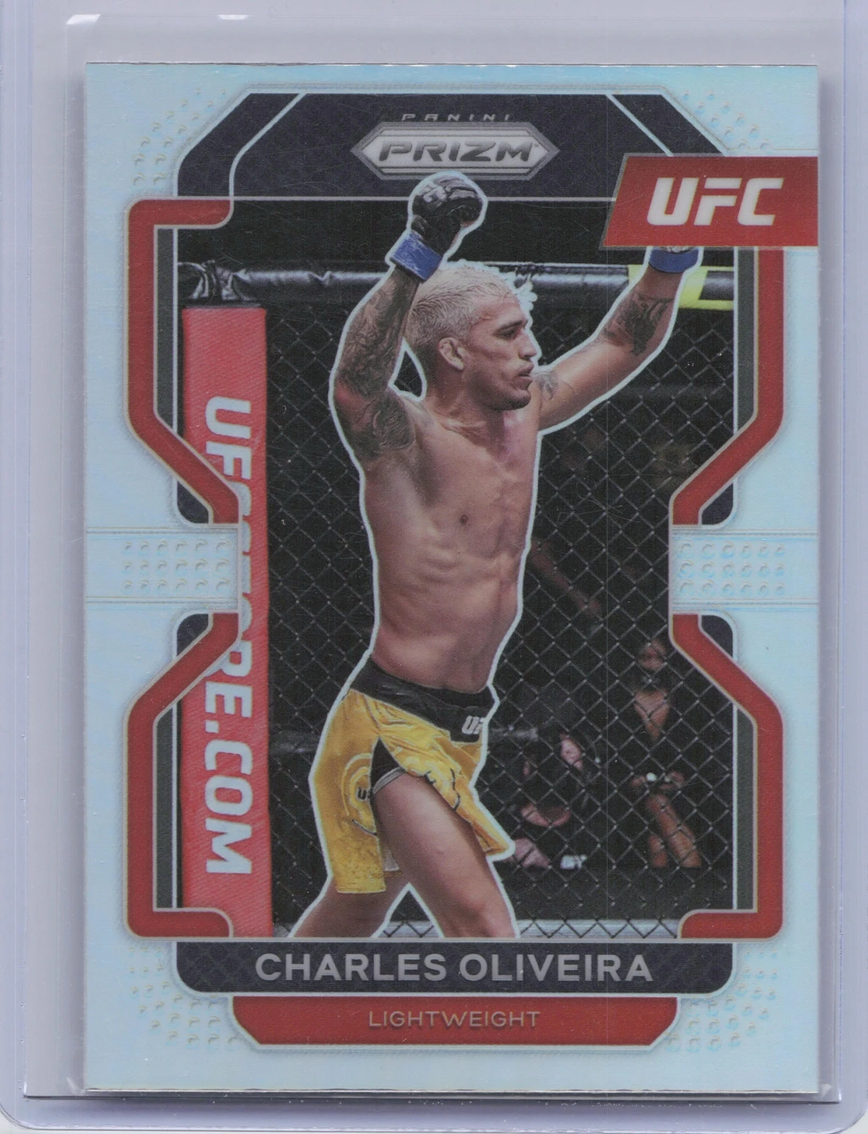 2022 Panini Prizm UFC Charles Oliveira Silver Prizm #189