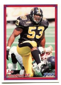 1999 Jogo BP CFL Joe Montford Card #26 Hamilton Tiger-Cats South Carolina State