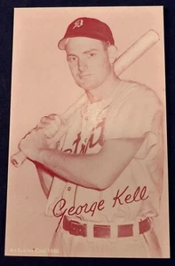 Tarjeta de béisbol 1980 George Kell Red Exhibit Detroit Tigers - Imagen 1 de 6
