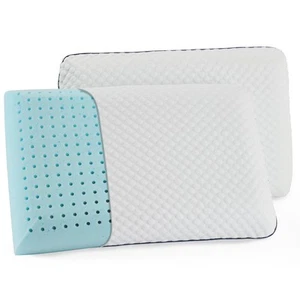Gel Memory Foam Pillow - Standard Size - 2-Pack - Medium Plush Feel - Neck & ... - Picture 1 of 5