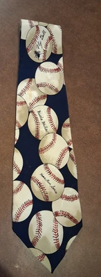 1994 Nicole Miller Necktie Everything Baseball Hand Sewn 100% Silk - Image 1 of 4