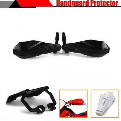 2x Protectores de Manos Manillar Modificado Moto 7/8" Negro PP Protector Antichoque Foto 1 de 4