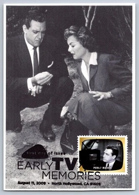 Maxi tarjeta #4414n Early TV Perry Mason FDC con cancelación fotográfica Foto 1 de 2